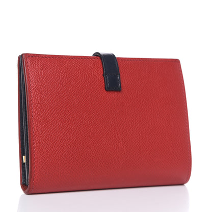 Celine Grained Calfskin Medium Multifunction Strap Wallet Coquelicot 3 of 9
