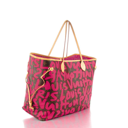 Louis Vuitton Monogram Graffiti Neverfull GM Fuchsia 3 of 8