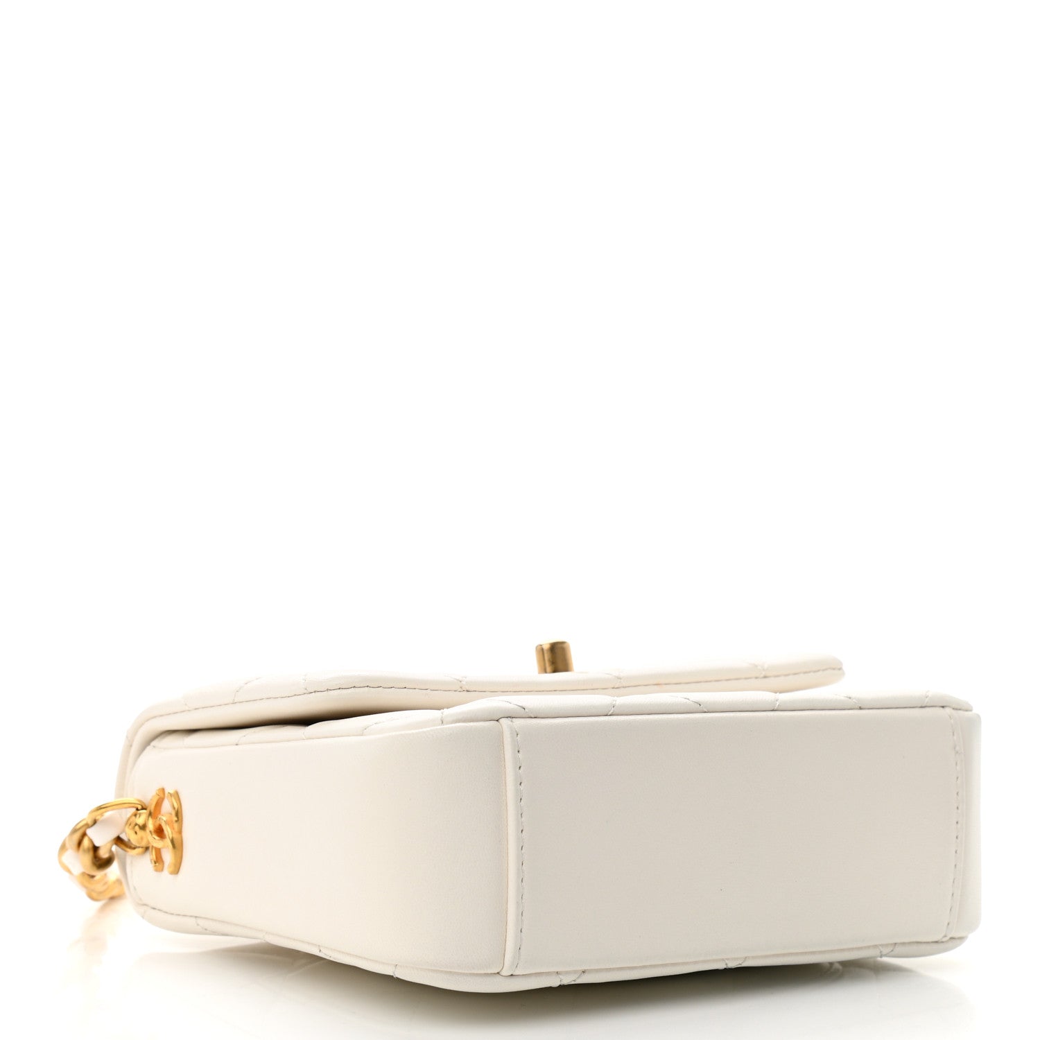 Chanel Lambskin Quilted Mini Side Note Flap White 4 of 12