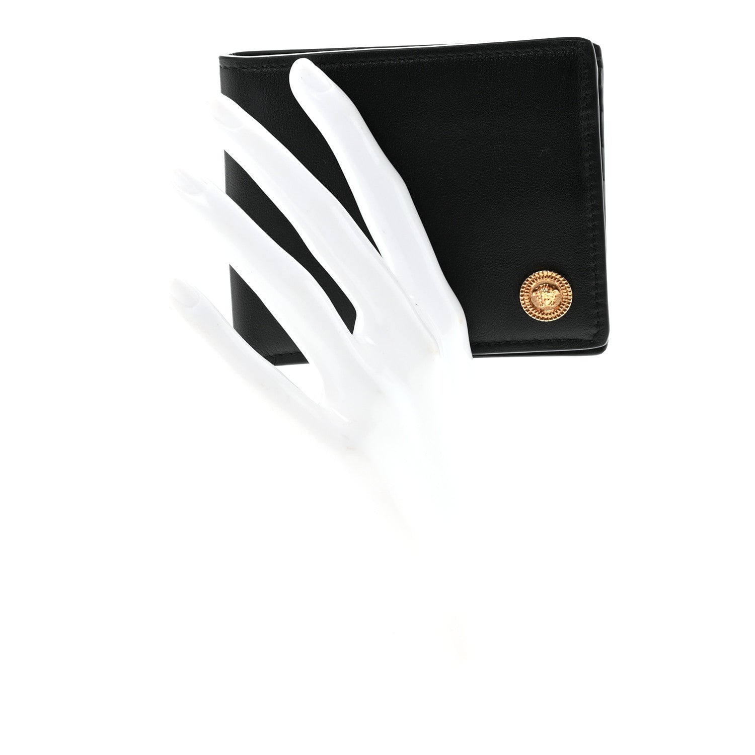Versace Vitello Medusa Bi-Fold Wallet Black 2 of 6