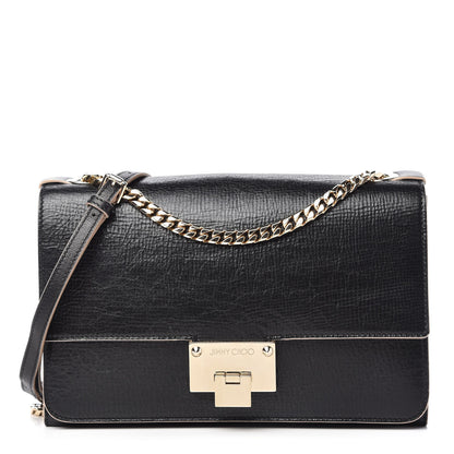 Jimmy Choo Washed Crinkled Calfskin Rebel Crossbody Bag Black 1 of 10