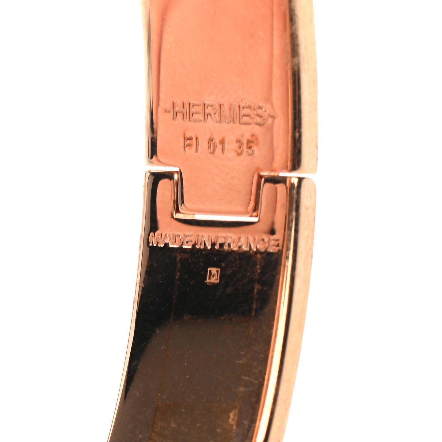 Enamel Narrow Clic Clac H Bracelet GM Rouge De Chine
