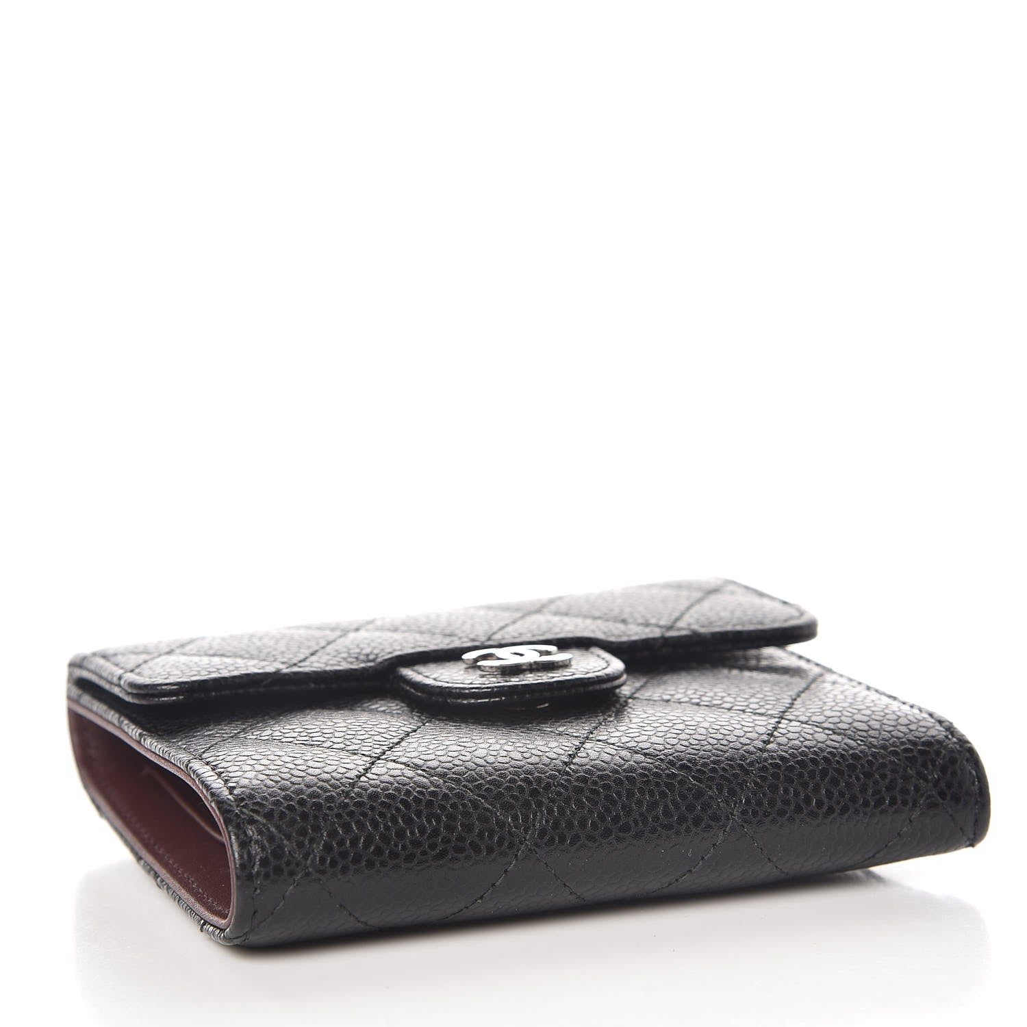 Chanel Caviar Quilted Compact Flap Wallet Black 4 of 9