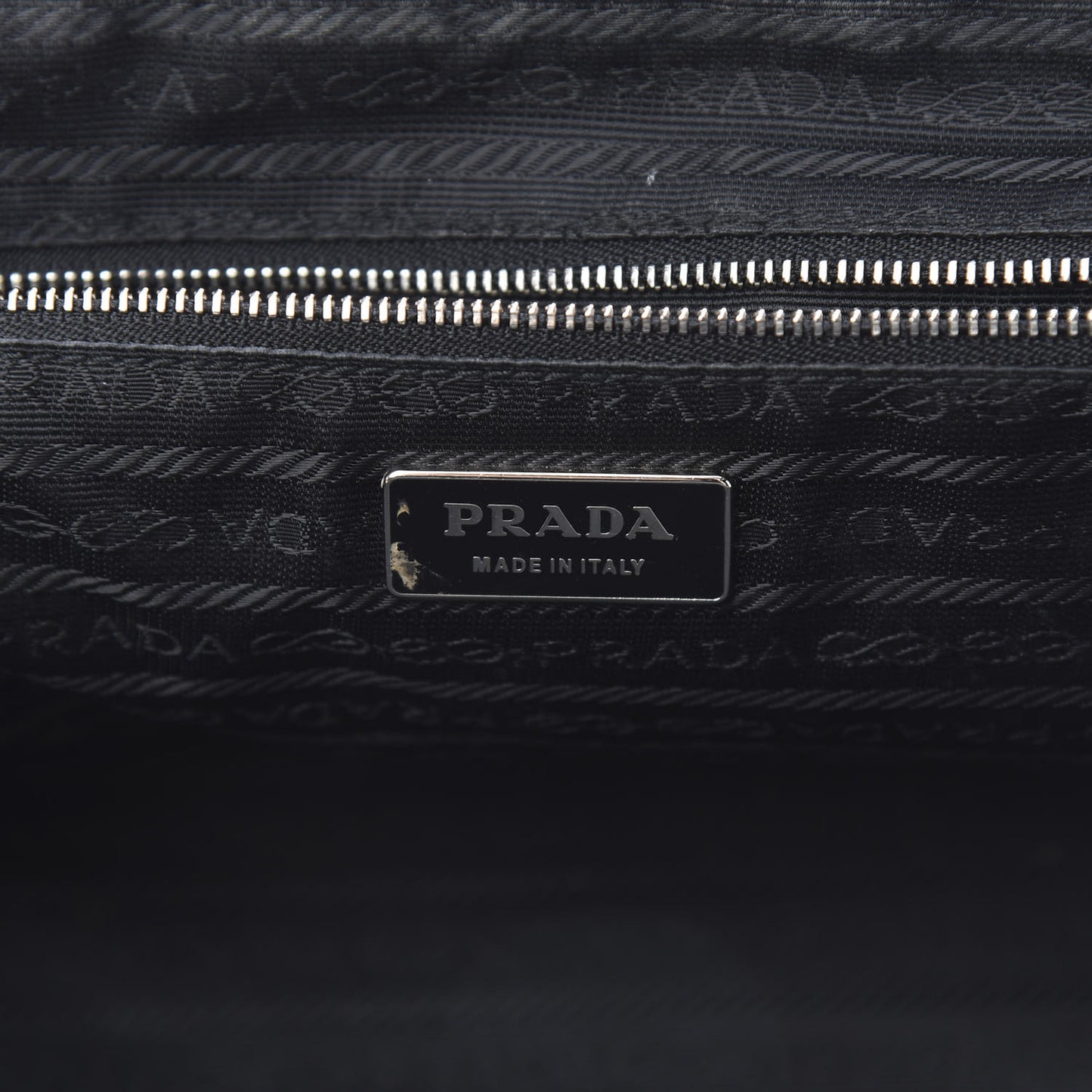 Tessuto Nylon Soft Calf Zip Around Satchel Black