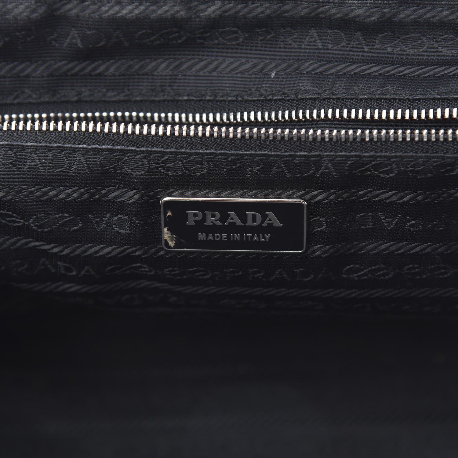 Prada Tessuto Nylon Soft Calf Zip Around Satchel Black 6 of 22