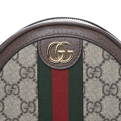Gucci GG Supreme Monogram Web Ophidia Circle Wristlet Beige New Acero 7 of 10