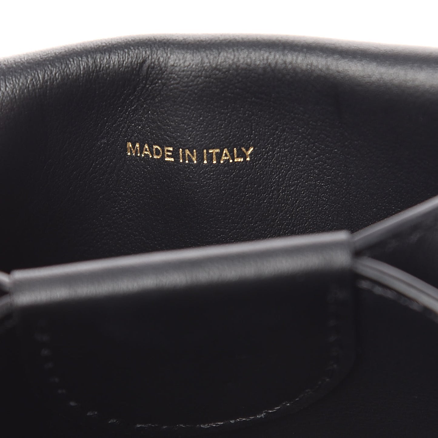 Calfskin Embossed Monogram Chain Card Case Black