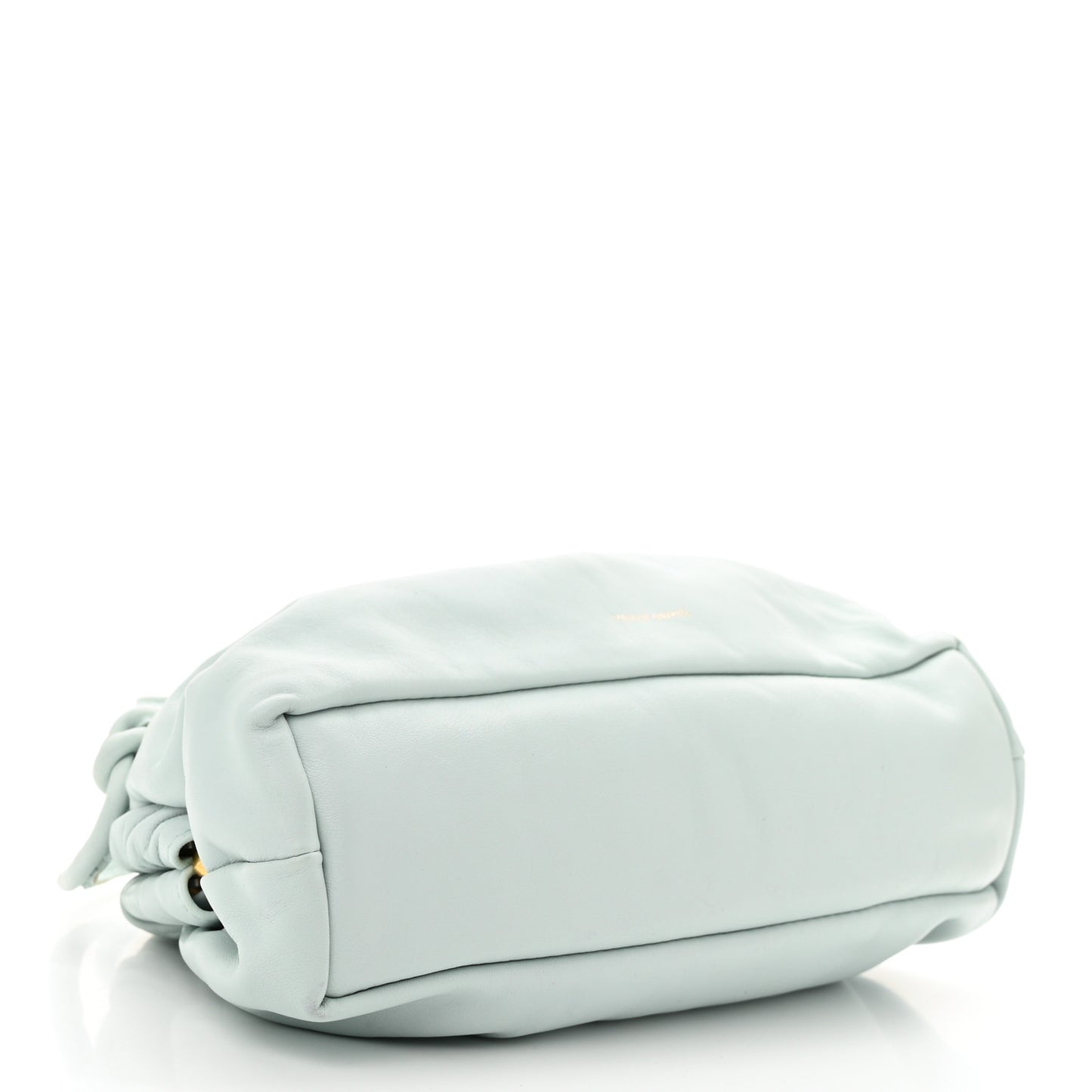 Lambskin Mini Cloud Clutch Seafoam