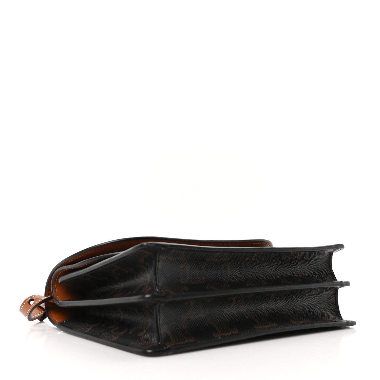 Celine Triomphe Canvas Lambskin Wallet On Strap Tan 4 of 10