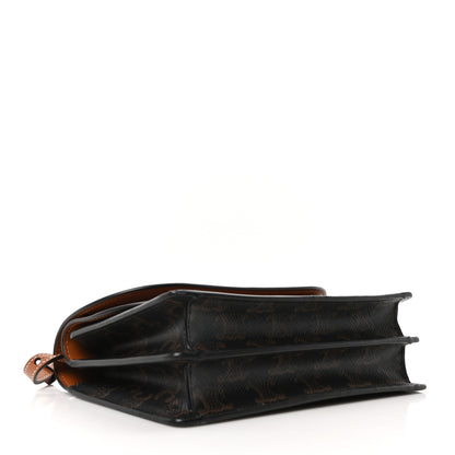 Celine Triomphe Canvas Lambskin Wallet On Strap Tan 4 of 10