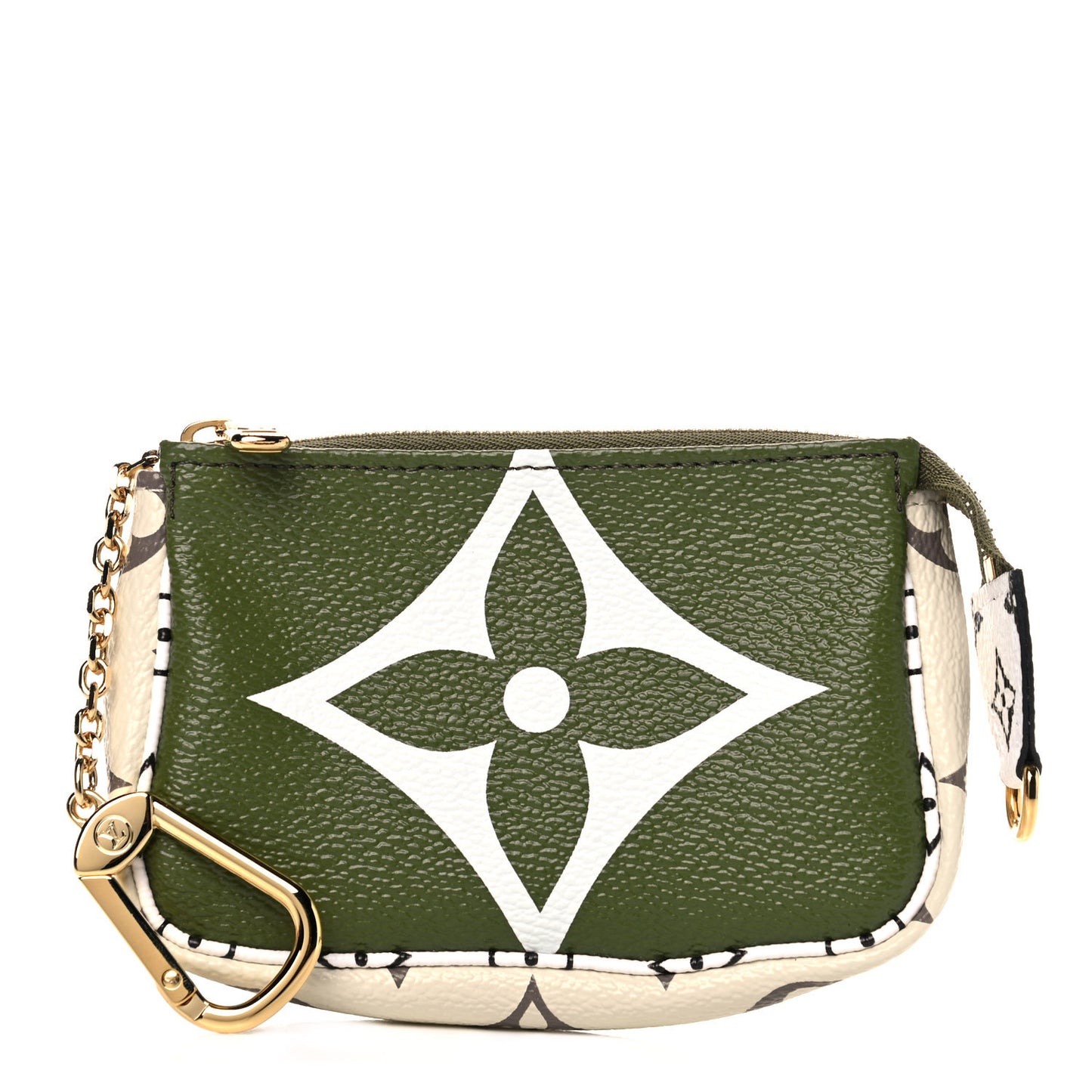 Monogram Giant Micro Pochette Accessories Kaki White