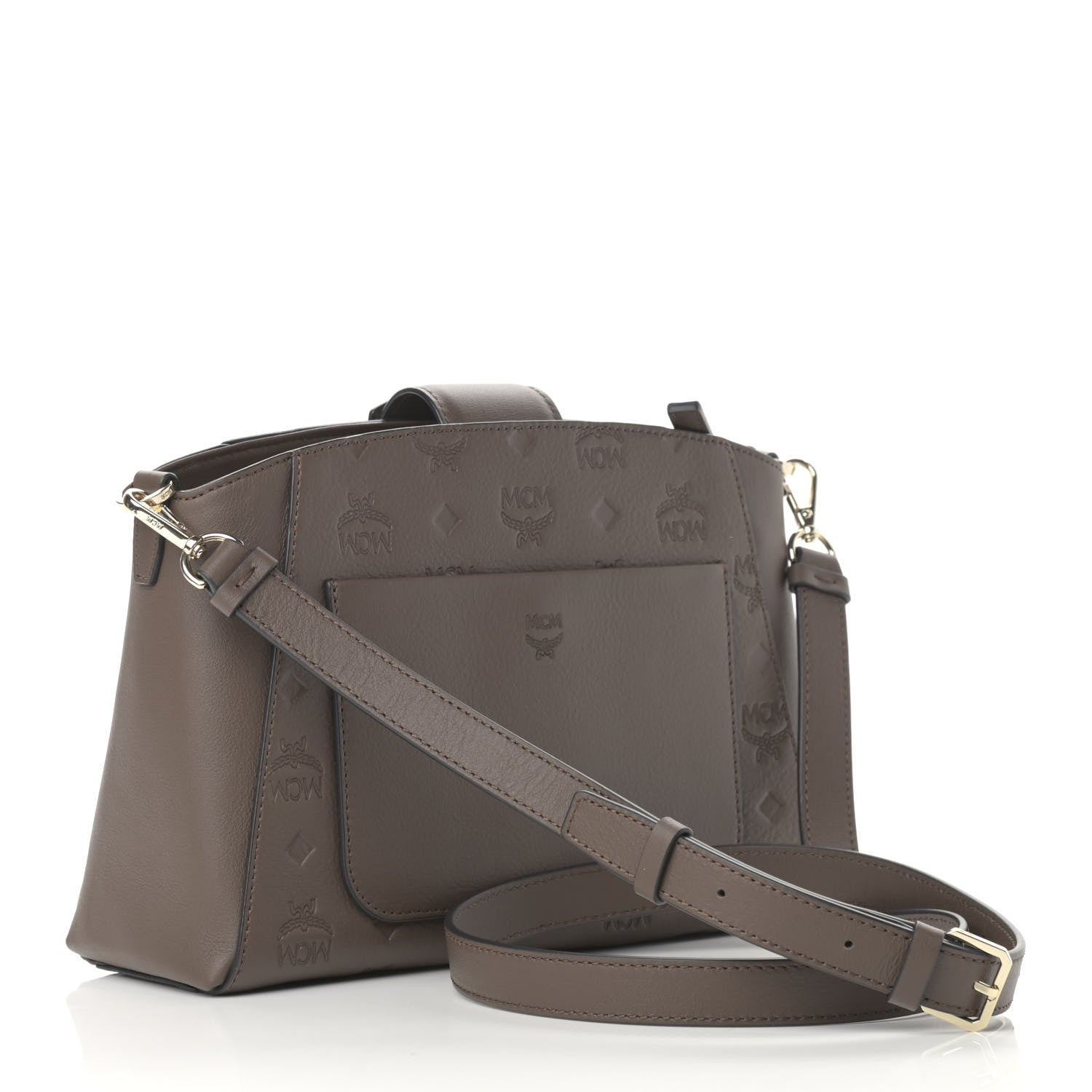 MCM Calfskin Ottomar Essential Crossbody Bag Brown 3 of 12