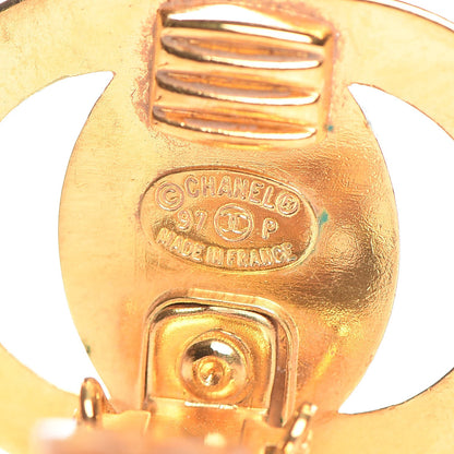 Chanel Metal CC Turnlock Clip On Earrings Gold 4 of 4