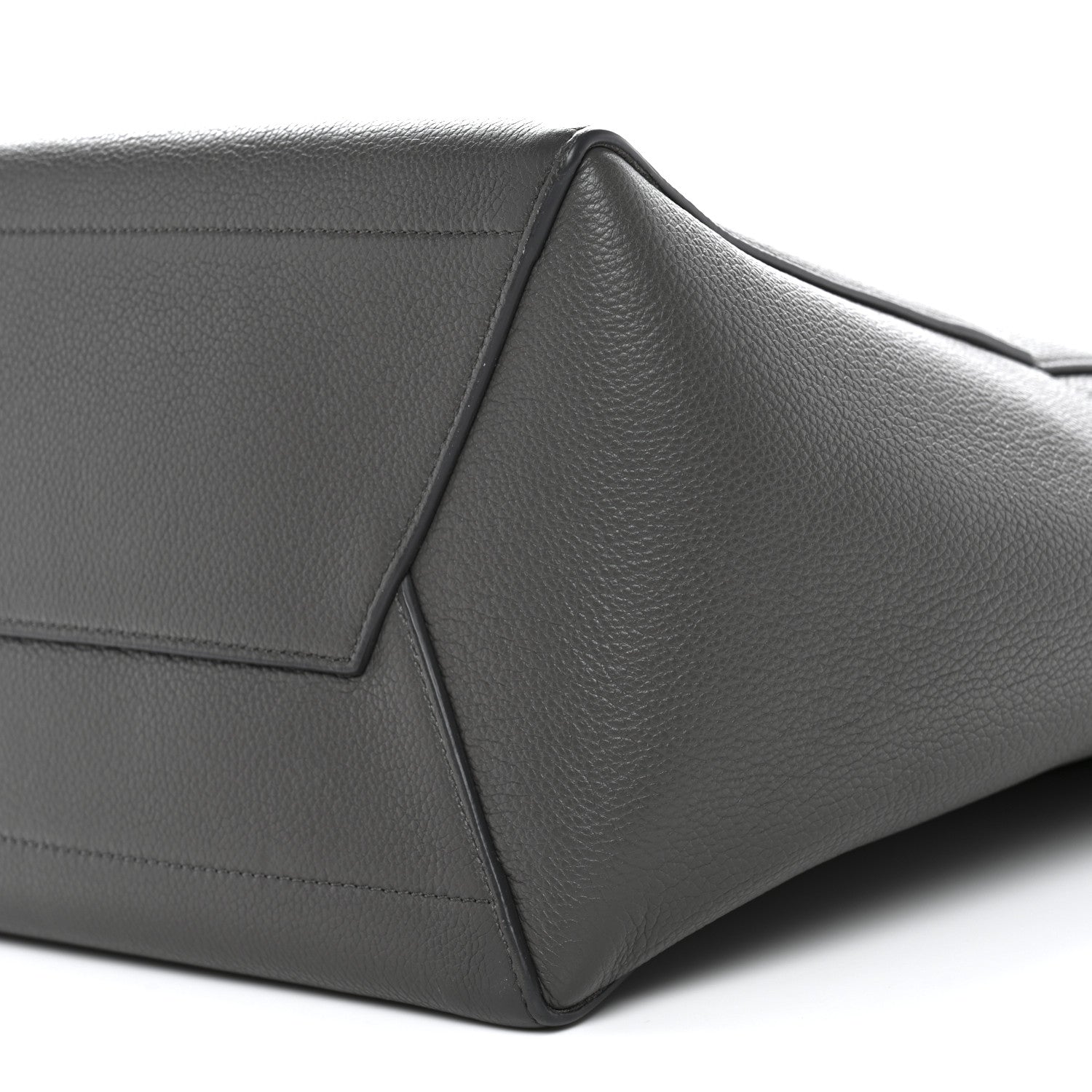 Celine Soft Grained Calfskin Sangle Bucket Bag Grey 10 of 10