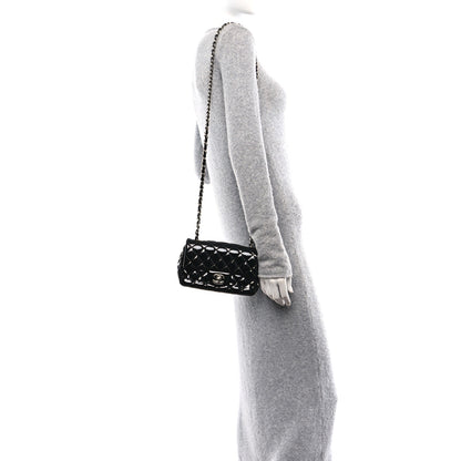 Chanel Patent Calfskin Quilted Mini Rectangular Flap Black 2 of 10