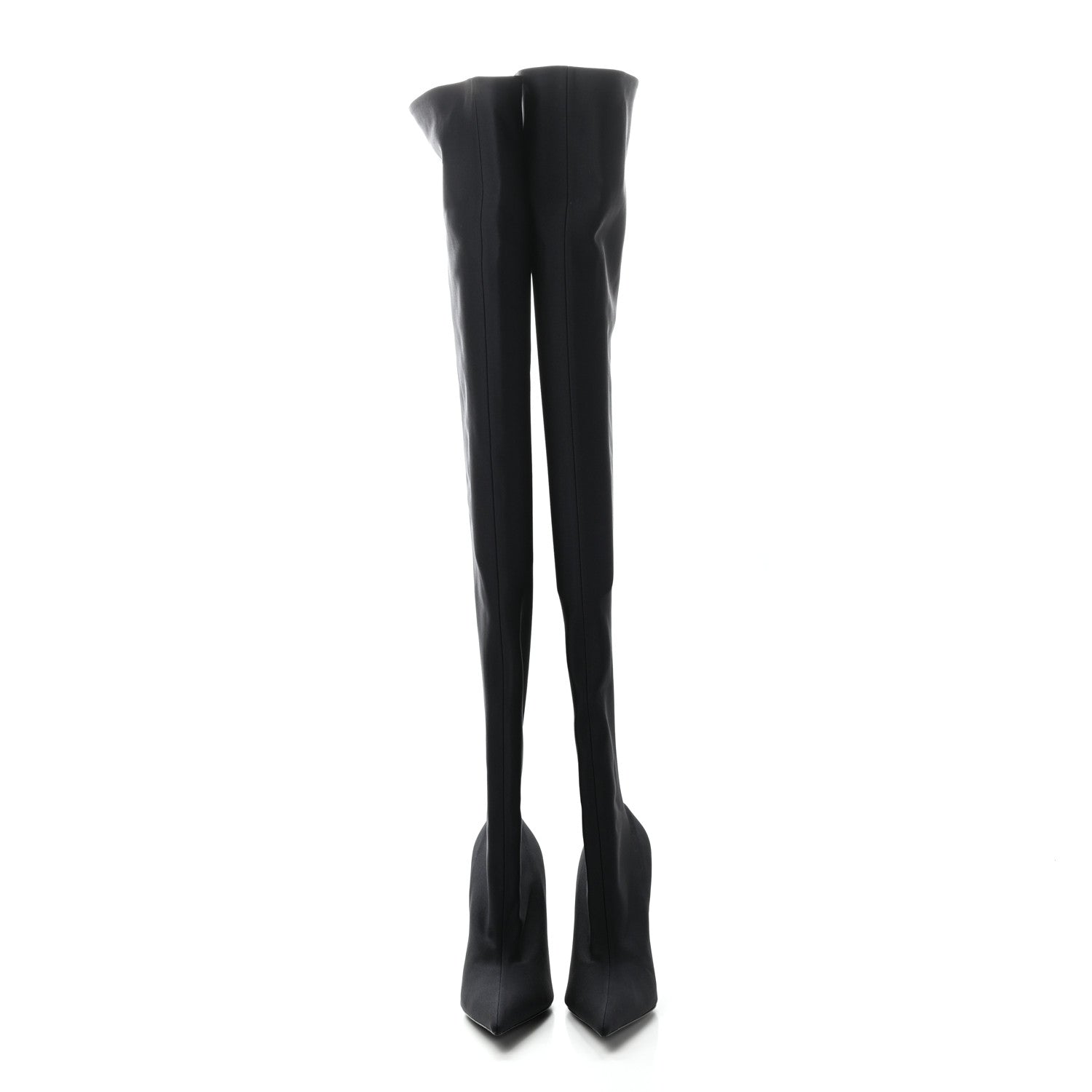 Balenciaga Spandex Pointed Toe Knife Thigh High Boots 40 Black 2 of 6