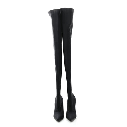 Balenciaga Spandex Pointed Toe Knife Thigh High Boots 40 Black 2 of 6