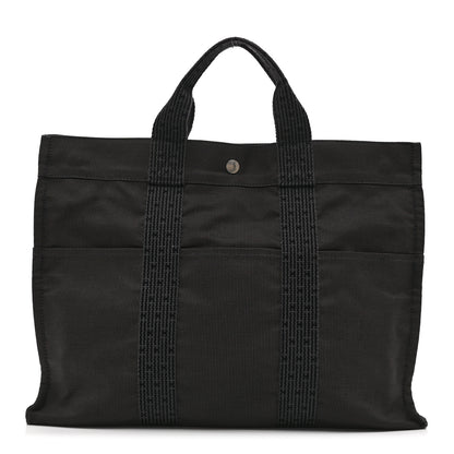 Hermes Canvas Herline MM Tote Grey 1 of 9