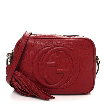 Gucci Pebbled Calfskin Small Soho Disco Bag Tabasco Red 1 of 11