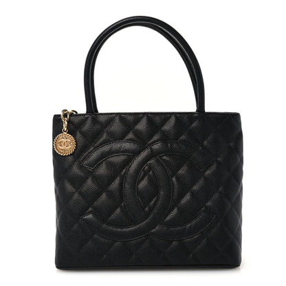 Chanel Caviar Quilted Medallion Tote Black 1 of 9