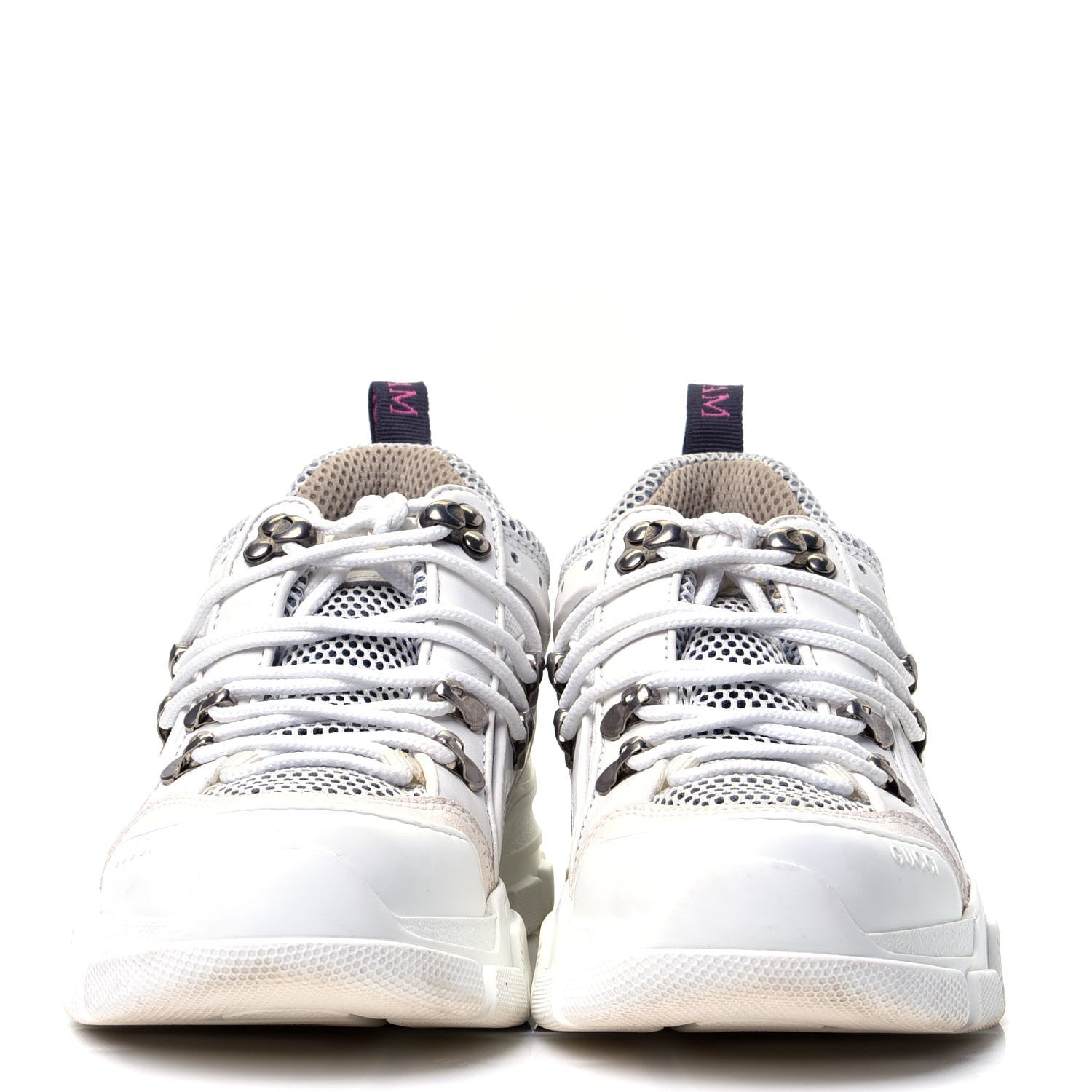 Gucci X SEGA Mesh Calfskin Suede Womens Flashtrek Sneakers 36.5 Great White 2 of 10