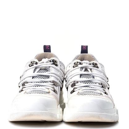 Gucci X SEGA Mesh Calfskin Suede Womens Flashtrek Sneakers 36.5 Great White 2 of 10