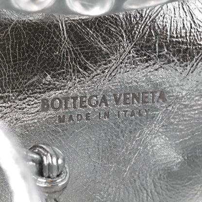 Bottega Veneta Metallic Fabric Bubble Wrap The Mini Pouch Silver 6 of 9