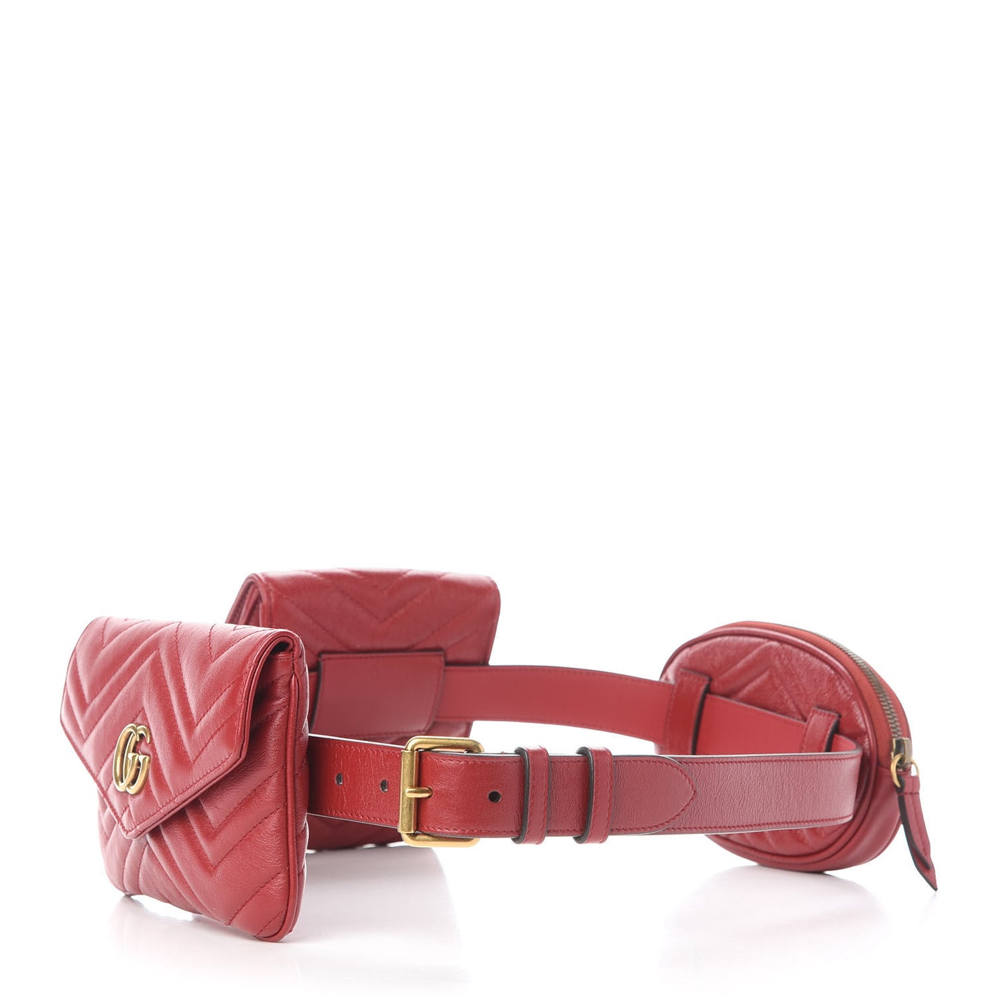 Azalea Calfskin Matelasse GG Marmont Multi Belt Bag 85 34 Romantic Cerise