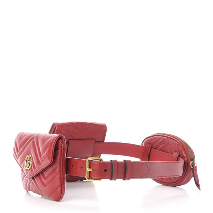 Gucci Azalea Calfskin Matelasse GG Marmont Multi Belt Bag 85 34 Romantic Cerise 7 of 20