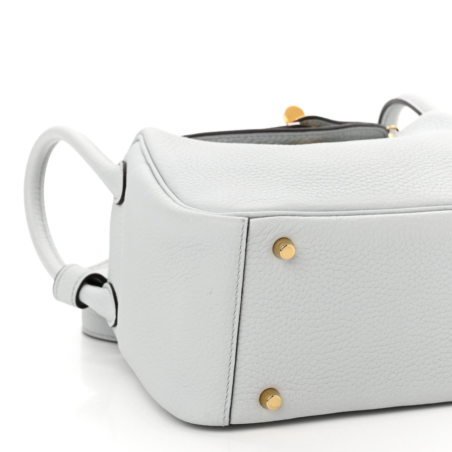 Hermes Taurillon Clemence Mini Lindy 20 Bleu Pale 7 of 9