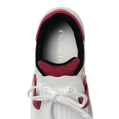 Christian Dior Suede Patent Terry Cloth Dior-ID Platform Sneakers 38 White Framboise 7 of 9