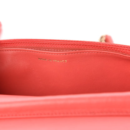 Chanel Calfskin Chevron Quilted Boy Wallet On Chain WOC Coral 9 of 12