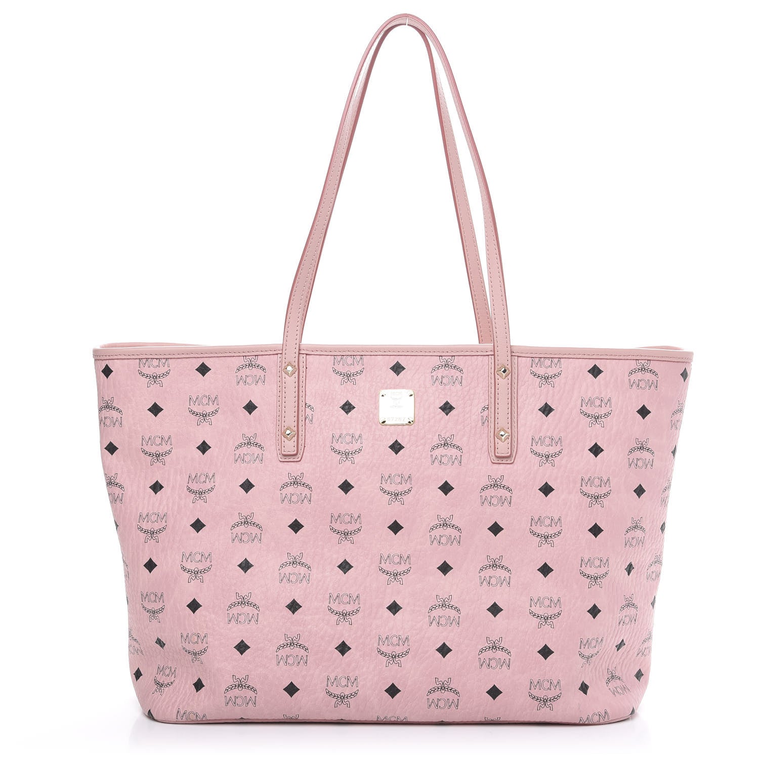 MCM Visetos Medium Anya Shopper Tote Light Pink 1 of 7