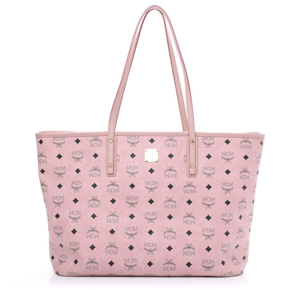 MCM Visetos Medium Anya Shopper Tote Light Pink 1 of 7