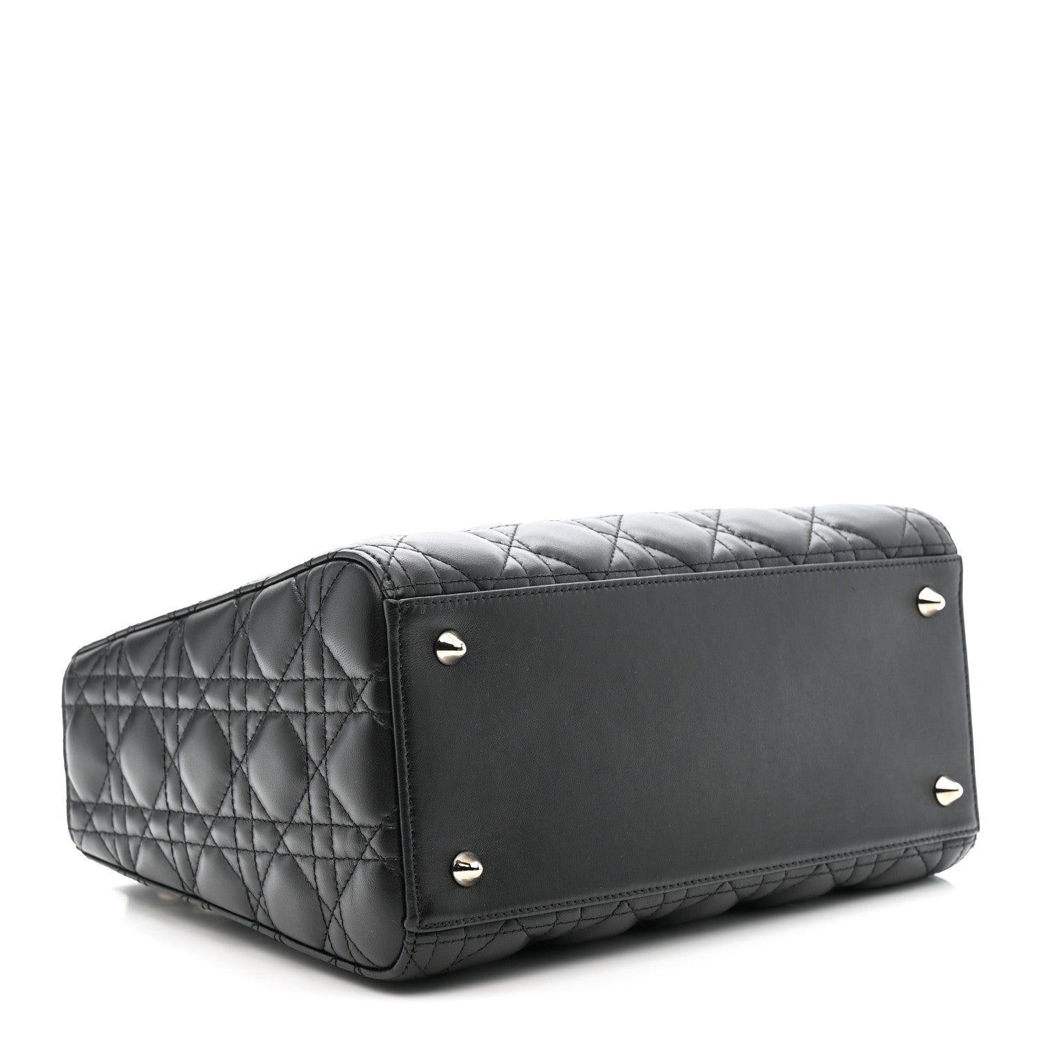 Christian Dior Lambskin Cannage Medium Lady Dior Black 4 of 11