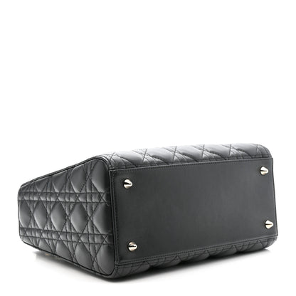 Christian Dior Lambskin Cannage Medium Lady Dior Black 4 of 11