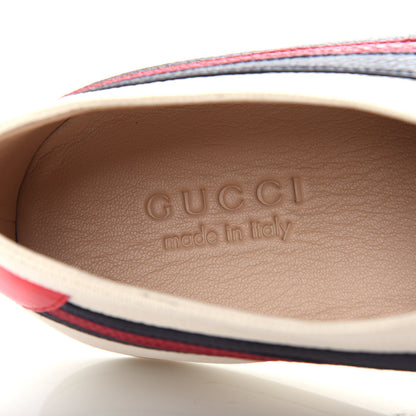 Gucci Calfskin Mens Web Falacer Sneakers 10.5 White Blue 5 of 9