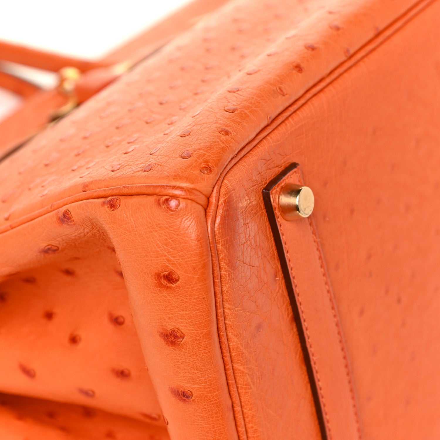 Hermes Ostrich Birkin 35 Orange 19 of 35