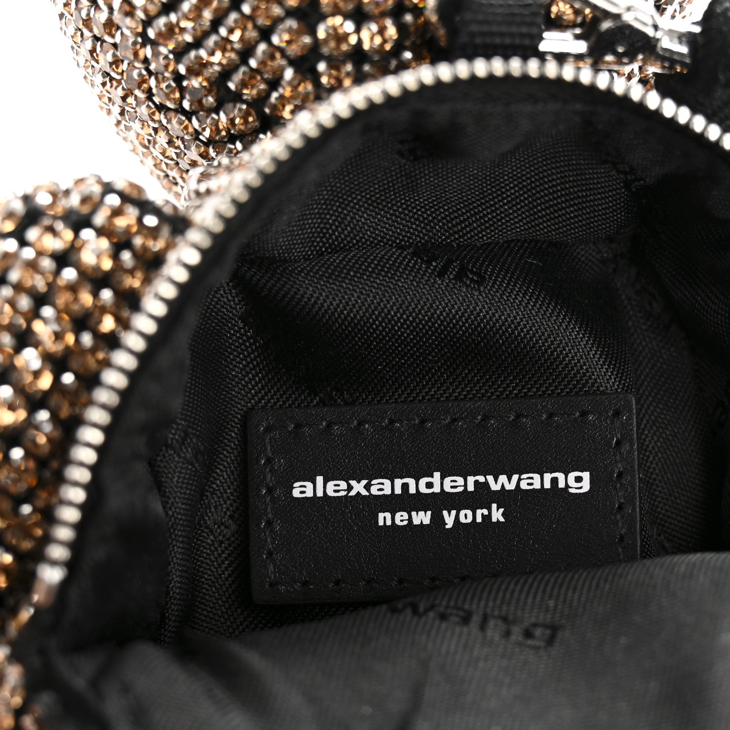 Alexander Wang Crystal Mesh Beiress Wristlet Cognac 6 of 10