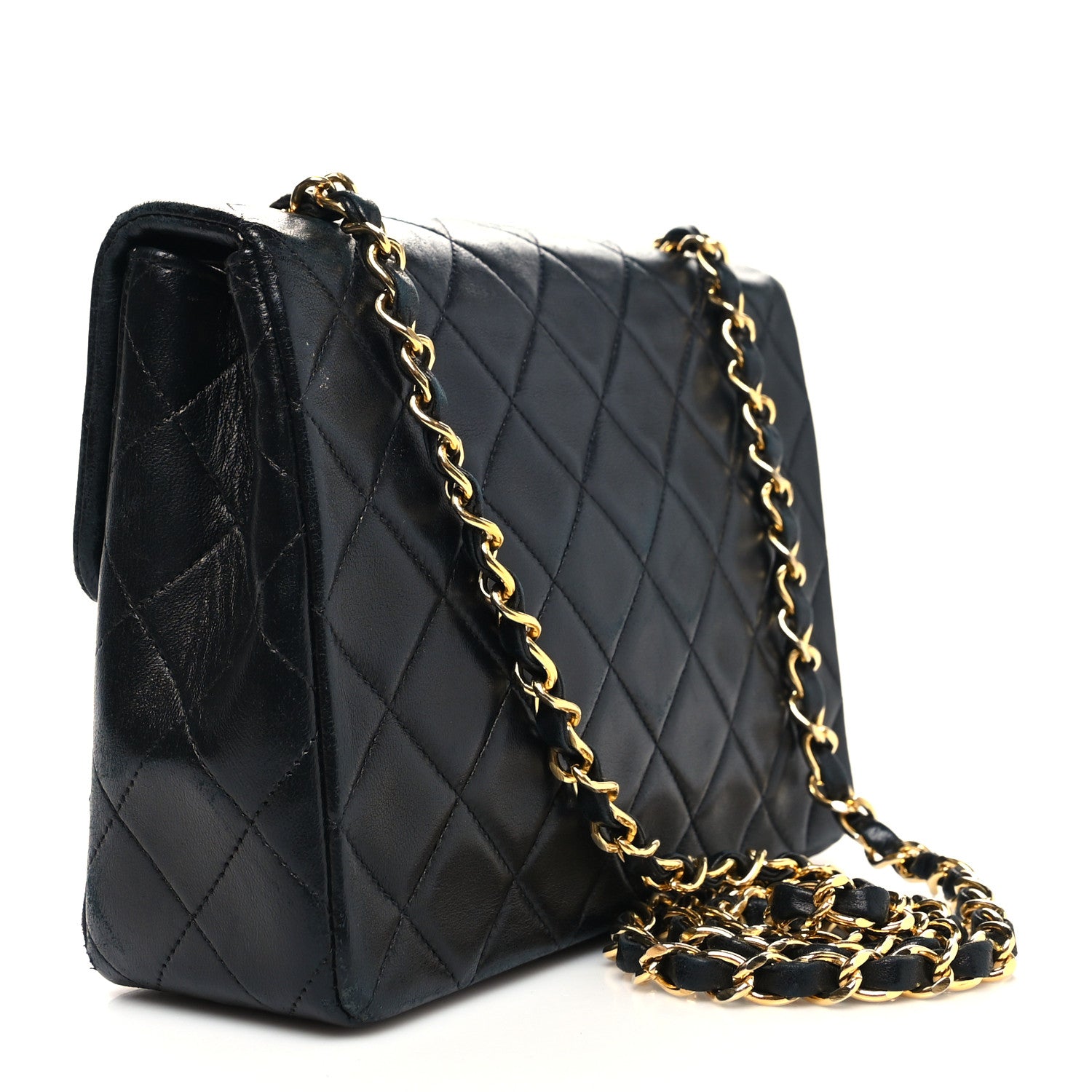 Chanel Lambskin Quilted Small Single Flap Black 3 of 14