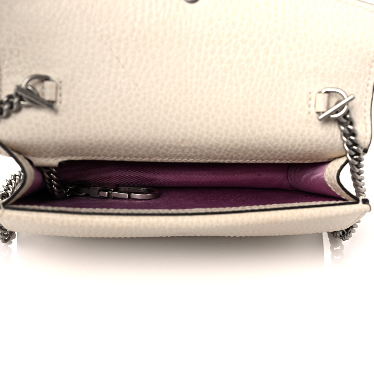 Gucci Dollar Calfskin Crystal Super Mini Dionysus Shoulder Bag Mystic White Black Diamond 5 of 11