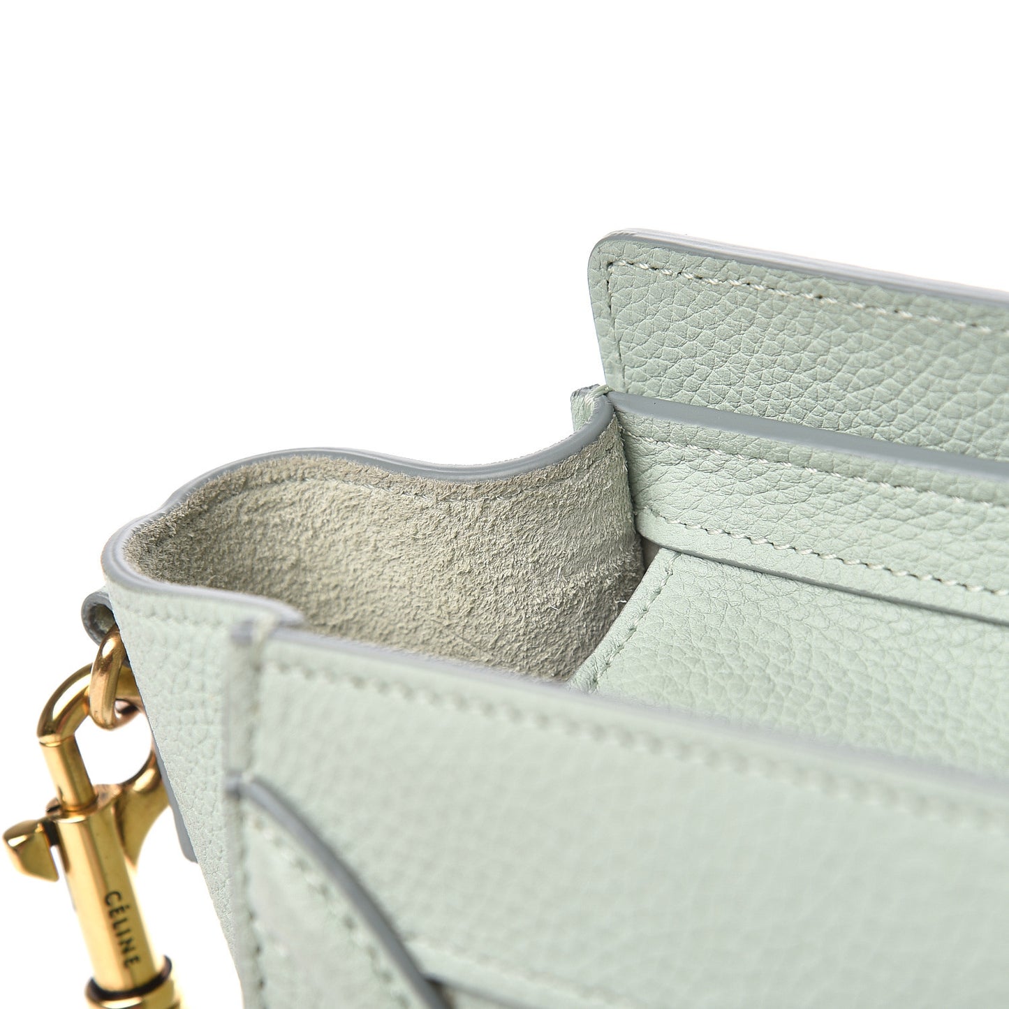 Drummed Calfskin Nano Luggage Almond