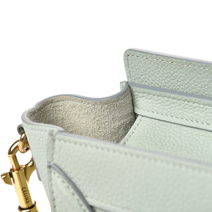 Celine Drummed Calfskin Nano Luggage Almond 8 of 18
