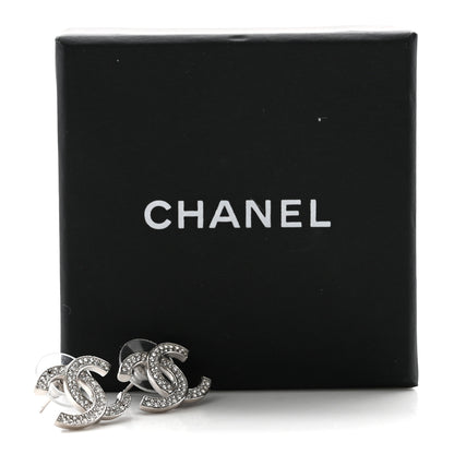 Chanel Crystal Palais Garnier CC Earrings Silver 6 of 6