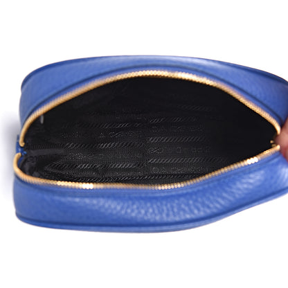 Prada Vitello Daino Cosmetic Pouch Royal 5 of 9