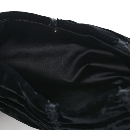 Prada Satin Velvet Drawstring Shoulder Bag Black 10 of 10