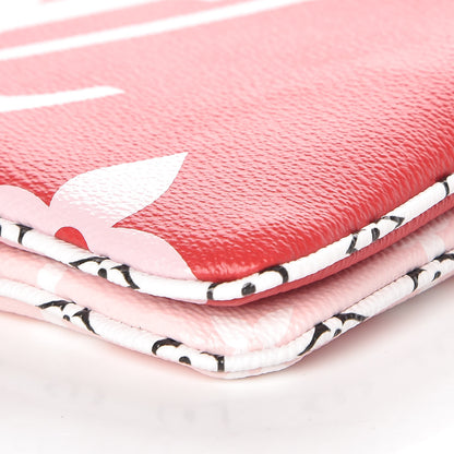 Louis Vuitton Monogram Giant Double Zip Pochette Rouge 9 of 10