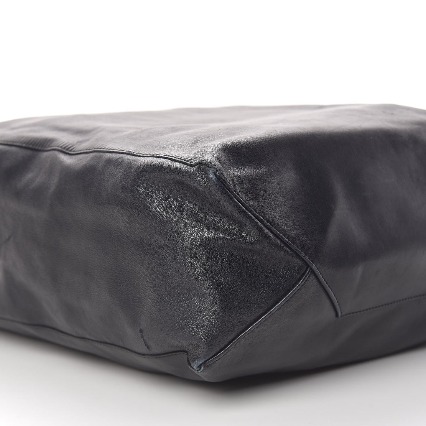Smooth Lambskin Vertical Cabas Black