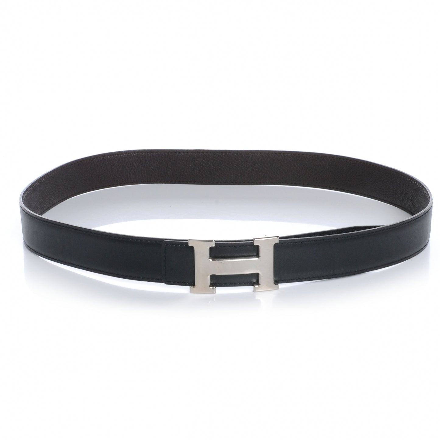 Leather Reversible Constance H Belt 90 Black and Brown