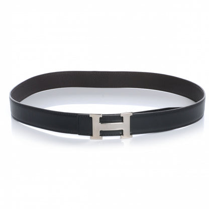 Hermes Leather Reversible Constance H Belt 90 Black and Brown 1 of 7